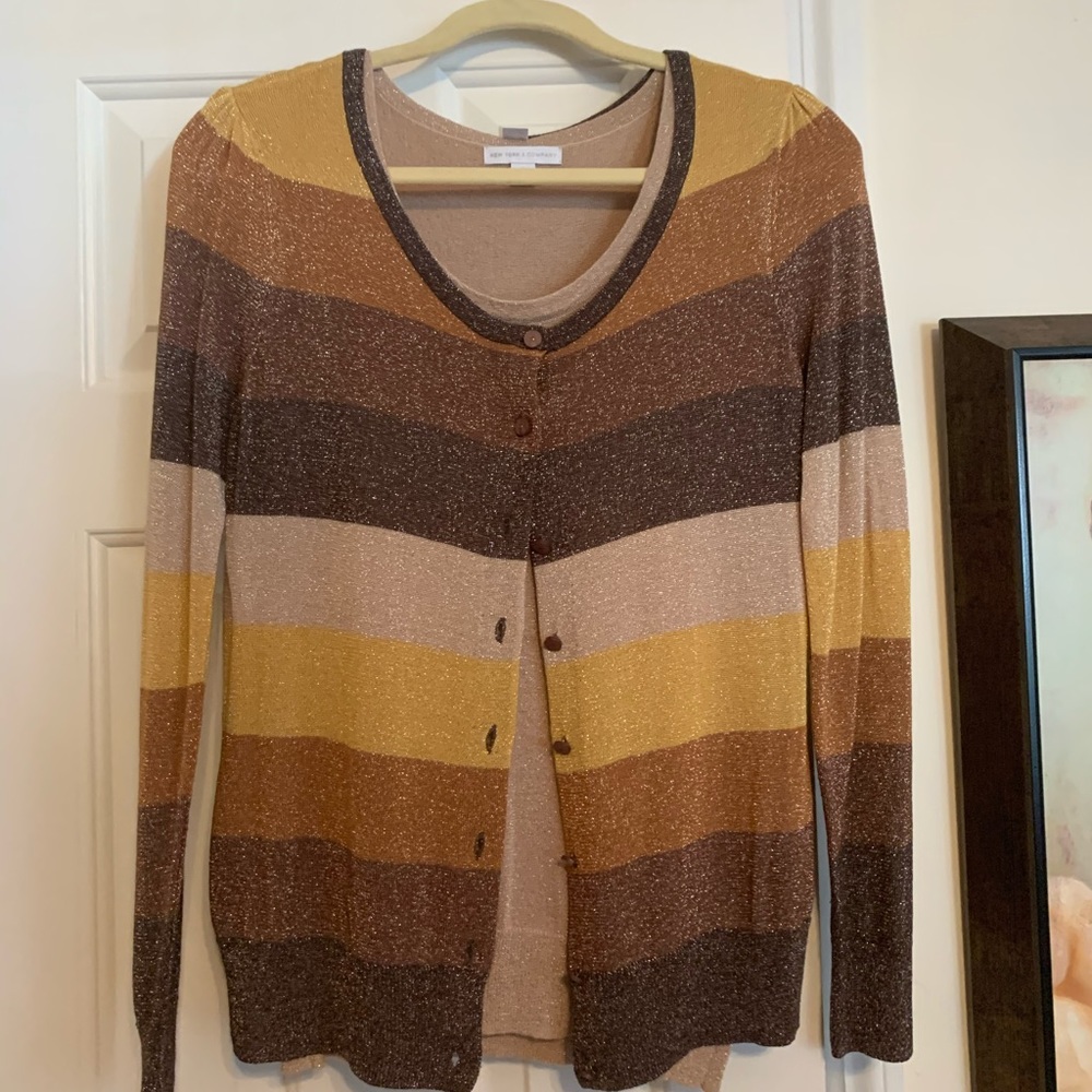 Brand new cardigan and tank top